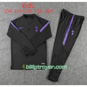 Tottenham Hotspur Barn Trenings Collegegenser Set Svart 2018/19